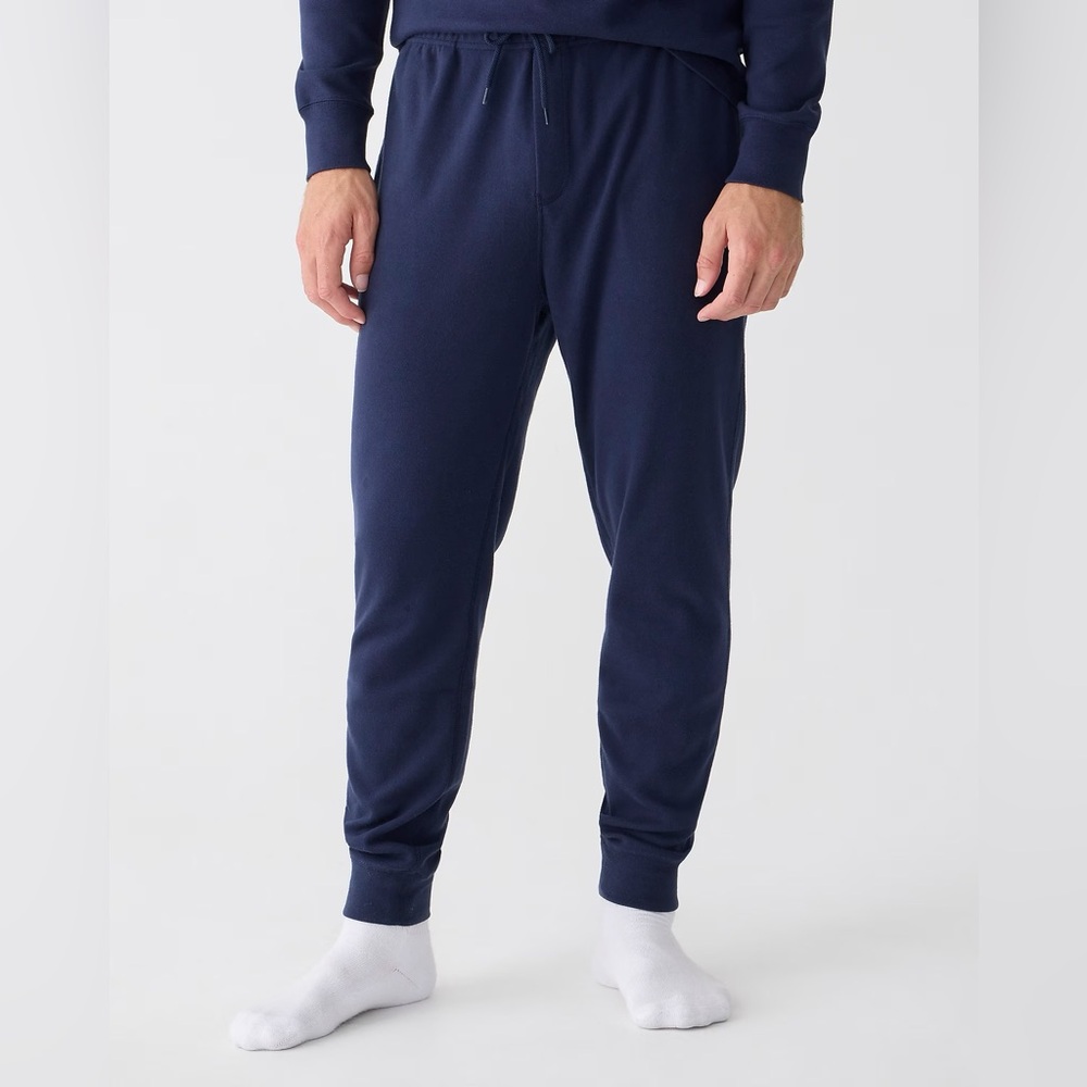 J Crew Men’s Heritage Brushed Rib-Knit Jogger Pant Size XL in Navy